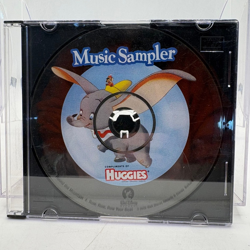 Walt Disney Records Music Sampler CD Huggies Promo Dumbo 2002 Childrens Songs